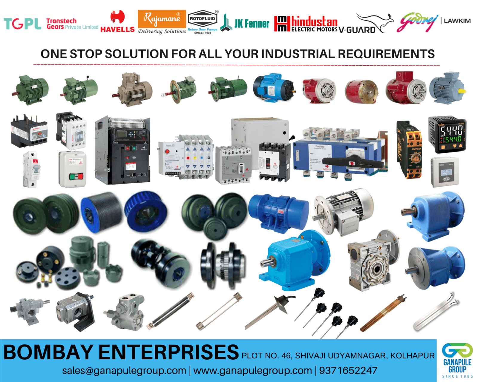 Bombay Enterprises No. 1 Channel Partner For Hindustan Electric Motors, Havells Switchgear